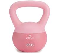 Amonax Ensemble de kettlebells de 4 kg, 6 kg, 8 kg, 10 kg, pour homme et femme, avec poignée ergonomique antidérapante, poids pour entraînement de force complet du corps