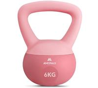 Amonax Ensemble de kettlebells de 4 kg, 6 kg, 8 kg, 10 kg, pour homme et femme, avec poignée ergonomique antidérapante, poids pour entraînement de force complet du corps