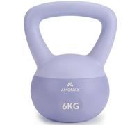 Amonax Ensemble de kettlebells de 4 kg, 6 kg, 8 kg, 10 kg, pour homme et femme, avec poignée ergonomique antidérapante, poids pour entraînement de force complet du corps