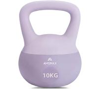 Amonax Ensemble de kettlebells de 4 kg, 6 kg, 8 kg, 10 kg, pour homme et femme, avec poignée ergonomique antidérapante, poids pour entraînement de force complet du corps
