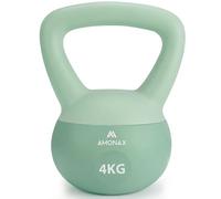 Amonax Ensemble de kettlebells de 4 kg, 6 kg, 8 kg, 10 kg, pour homme et femme, avec poignée ergonomique antidérapante, poids pour entraînement de force complet du corps