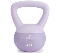 Amonax Ensemble de kettlebells de 4 kg, 6 kg, 8 kg, 10 kg, pour homme et femme, kettlebells souples sans danger pour le sol avec poignée ergonomique antidérapante, poids pour entraînement complet du