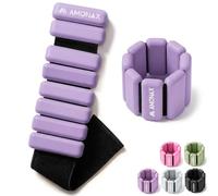 Amonax Ensemble de poids ajustables pour chevilles et poignets, poids de jambe pour le fitness pour femmes et hommes, paire de 0,5 kg/1 kg pour le renforcement musculaire, poids pour Pilates, course à