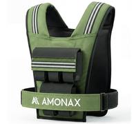 Amonax Gilet Lesté 10kg / 20kg / 30kg, Gilet Lesté Réglable pour Hommes et Femmes avec Éléments Réfléchissants, Weighted Vest pour l’Entraînement Fitness, la Marche et le Renforcement Musculaire
