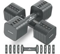 Amonax Haltères Réglables 5 En 1, Kit De Poids 1kg/2kg/3kg/4kg/5kg, Alteres Musculation Femme Et Homme, Dumbbell Set Compact Pour Entraînement De Force, Fitness Et Poids Musculation à La Maison
