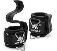 Amonax Sangles d'haltérophilie 3 en 1, sangles de cheville pour machines à câbles, bracelets de gym rembourrés pour machines à câbles, sangles de fitness avec anneau en D triangulaire et rangement de