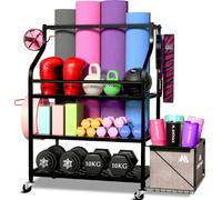 Amonax Support de Rangement pour Haltères, Kettlebells et Tapis de Yoga
