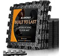 Amonax Tapis De Sport De Sol Tapis Mousse Eva, 30x30 cm Tapis De Sol pour Piscine Tapis De Gymnastique Dalle Garage, Tatami Puzzle Protection Sol pour, Tapis De Fitness Accessoire Musculation Home Gym