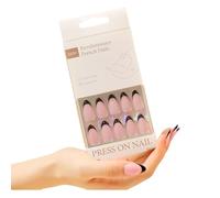 Amond Middle Press On Nails 30pcs Set Artificial Nails French Tip Art Decoration False For Women And Girls Fashion Nail Accessoires
