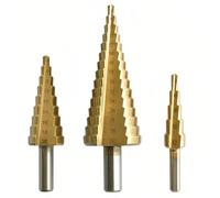 AMONENZ 3 Pièces Foret Etage Metal, 4 mm à 12/20/32 mm Acier à Roulement Perceuse Étagée, Forêt Fraise Meche Etage, Professionnel Foret Conique, pour Bois, Métal et Plastique