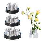 AMONENZ 4 Pièces Argent Ikebana Hérisson, 4 Tailles D23+D34+D40+D46 Fleur Grenouille, Florale Fixe Outil Arrangement en Acier Inoxydable, pour Maison, Magasin de Fleurs, Bureau, Salon de Thé