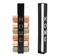 AMONENZ 42 cm Porte Serviette sans Percage, Noir Porte Serviette Mural Salle de Bain, Support Serviettes Invité avec Inscription Home, pour Salle de Bain et Cuisine