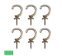 AMONENZ 6 Pièces Embrases pour Voilages, Fixation Murale en Forme de U, Attaches Rideauv Décoratives en Alliage de Zinc, pour Maison Chambre Bureau Restaurant Café