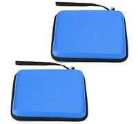 AMONIDA 2 Pièces étui Rigide Résistant aux Chocs en EVA pour 2DS, Sac de Protection Portable pour Le Stockage des Consoles de Jeux, Rose/Bleu/Noir/Rouge, 9,3 Oz, Pratique pour Placer des Accessoires