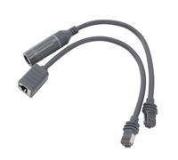 AMONIDA 2pcs Adaptateur Rj45 Satellite pour Satellite Rectangulaire Gen3 V3 1200mbps Transmission Haute Vitesse IP68 Etanche Plug and Play Construction Caoutchouc et Cuivre pour