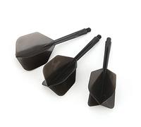 AMONIDA 3 Tiges et Ailettes de Fléchettes Intégrées avec Un Design Transparent pour Une Précision Ultime dans Les Jeux de Fléchettes, Fabriquées en Matériau ABS Durable (Black)