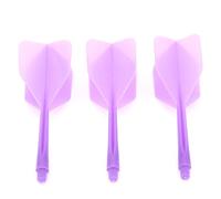 AMONIDA 3 Tiges et Ailettes de Fléchettes Intégrées avec Un Design Transparent pour Une Précision Ultime dans Les Jeux de Fléchettes, Fabriquées en Matériau ABS Durable (Purple)