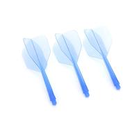 AMONIDA 3 Tiges et Ailettes de Fléchettes Intégrées avec Un Design Transparent pour Une Précision Ultime dans Les Jeux de Fléchettes, Fabriquées en Matériau ABS Durable (Blue)