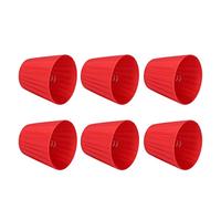 AMONIDA Abat-jour Moderne en Tissu de Couleur Rouge, 6 Pièces, pour une Installation Facile sur un Lustre dans une Salle D'étude et un Hôtel