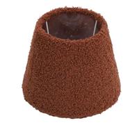 AMONIDA Abat-jour Rond en Tissu Peluche Doux, Cône de Remplacement Exquis pour Lampe de Table E27 E14, Hall D'hôtel, KTV Club (BROWN)