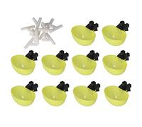 AMONIDA Abreuvoir Automatique pour Oiseaux, Grande capacité, Bol à Boire Durable pour Poulets, Canards, Pigeons, Ensemble de 10 Unités (9,5 mm)