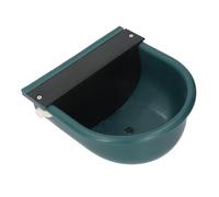 AMONIDA Abreuvoir en Plastique pour Bétail, Conception Robuste en ABS, pour Chevaux, Bovins, Moutons, Utilisation à la Ferme, 28x27x12,5 Cm (Vert foncé)