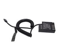 AMONIDA Adaptateur d'alimentation de Batterie Factice de Type C, Décodage Complet pour Appareils Photo Numériques GH3 GH4 GH5, Alliage Plastique 47g, 1 unité