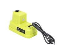AMONIDA Adaptateur de Batterie pour Antenne Parabolique avec Ports USB | Conception compacte, alimentation transparente, cordon étanche, compatible avec la batterie Ryobi