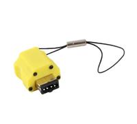 AMONIDA Adaptateur de Charge pour Console de Jeu avec Port Type C (Yellow) | Matériau PETG, prend en charge le type C et le jack 3,5 mm, conception légère, équipé d\'une corde anti-perte