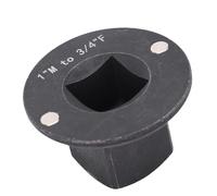 AMONIDA Adaptateur de Douille à Impact à Profil Bas, Outil Pratique et Durable pour les Espaces Restreints, Métal Noir, 1 X Adaptateur à Profil Bas (1"M-3/4"F)