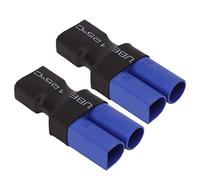 AMONIDA Adaptateur T vers EC5, Connecteur Durable pour Voitures RC, Avions, Bateaux, 2 Pièces, Taille Standard