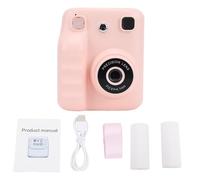 AMONIDA Appareil Photo à Impression Instantanée pour Enfants 30MP avec Autocollants Amusants Impression en Un pour la Photographie Créative et Les Souvenirs Écran Portable de 2,4 Pouces (Pink)