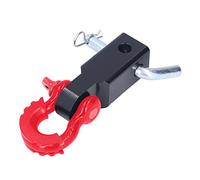 AMONIDA Attelage Universel à Chape, Robuste capacité de Remorquage (Rouge) | Construction en acier haute résistance, idéale pour les voitures et les camions, installation facile