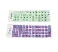AMONIDA Autocollants Durables pour Clavier Anglais, pour Ordinateurs Portables et PC, Capuchons de Touches Imperméables en PVC, Paquet de 2 (B)