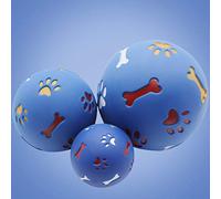 AMONIDA Balle à Mâcher Puzzle pour Chiot avec Fuite de Nourriture Réglable pour Chiens et Chats, Couleurs Vives, Sûre et Durable, 1 unité (S 7,5 cm/3,0 Pouces de diamètre)