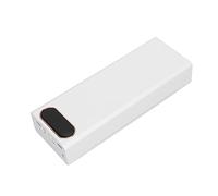AMONIDA Banque de Chargeur de Batterie, Conception Compacte avec écran LCD pour Une Alimentation Mobile en Déplacement, Prend en Charge 20 Batteries (White)