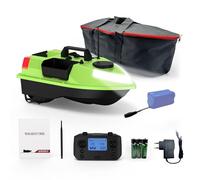 AMONIDA Bateau à Appâts de Pêche GPS avec Lumières LED 7 Couleurs, Télécommande pour la Pêche de Nuit en Plein Air, 1.9kg (12000mah)
