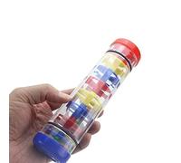 AMONIDA Bâton de Pluie Jouet éducatif Musical, Shaker Multifonctionnel pour Enfants, Hochet en Plastique, Tube 1 unité (2 sections)