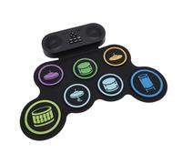 AMONIDA Batterie électronique Portable Rechargeable avec Deux Haut-parleurs pour Tapis D'entraînement, pour les Débutants, Matériau en Silicone