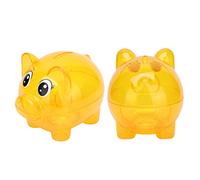 AMONIDA Boîte D'économie d'argent Transparente en Forme de Cochon, Tirelire Mignonne et Durable pour Enfants, Chambre à Coucher, Bureau, Salon, 1 unité (Petit 12 Pouces)
