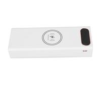AMONIDA Boîtier de Batterie 20x18650, Batterie Externe Compacte de Charge sans Fil avec Double USB et écran LCD pour Une Utilisation en Extérieur (White)
