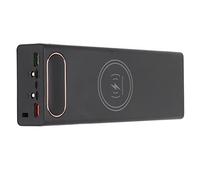 AMONIDA Boîtier de Batterie 20x18650, Batterie Externe Compacte de Charge sans Fil avec Double USB et écran LCD pour Une Utilisation en Extérieur (Black)