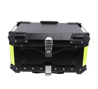 AMONIDA Boîtier Supérieur de Moto 65L, Coffre de Coffre en Alliage D'aluminium étanche et Durable pour Casques, Bagages et Plus Encore (Black)