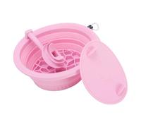 AMONIDA Bol pour le Visage en Glace avec Tube Respiratoire, Conception Ergonomique pour les Soins de la Peau à Froid, Angle de 30 Degrés, Silicone de qualité Alimentaire, Portable, 1 unité (PINK)