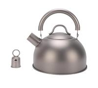 AMONIDA Bouilloire de Camping, Théière Ti Camp 1,2 L, Portable, Légère, Antirouille, avec un Design Robuste et Bien Fait, pour la Randonnée en Plein Air, Pique-nique, Voyage, Sac à Dos