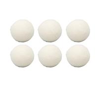 AMONIDA Boules de Séchage en Laine, Boules Adoucissantes Réutilisables, Respectueuses de la Peau, pour Gagner du Temps à la Lessive, Paquet de 6 (7 cm)