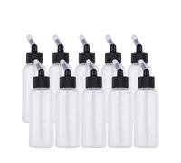 AMONIDA Bouteille de Peinture pour Aérographe 65 Ml, Pots en Plastique Vides Durables avec Billes en Acier pour un Mélange Efficace, Ensemble de 10 Pièces pour Artistes, Matériau PP de Haute qualité