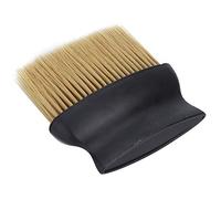 AMONIDA Brosse à Plumeau pour le Cou et le Visage, Brosse en Bois pour le Nettoyage des Cheveux de Salon, pour Barbier, Outil de Coiffure, Manche Noir, Jaune pour Cheveux 4,2 X 5,1 X 2,4 Pouces pour
