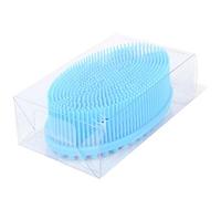 AMONIDA Brosse de Bain pour Bébé, 12x7x4cm Silicone Brosse de Massage Brosse Sensorielle pour Bébé, pour Le Massage de Bébé, Retirez Le Cuir Chevelu de Bébé(Bleu)