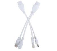 AMONIDA Câble Adaptateur POE, étanche, pour Usage Extérieur (White)